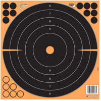 Allen Company EZ Aim Splash? Reactive Adhesive Paper Shooting Targets, Bullseye, Peel Away Target Pad, 12" Square, 100-Pack, Black/Orange