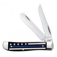 Case WR XX Pocket Knife Red Line - Mini Trapper Smooth Natural Bone Color Wash Item #7311 - (6207 SS) - Length Closed: 3 1/2 Inches