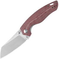 Kizer Towser K Micarta Knife, 154CM Steel Sheepsfoot Blade with Thumb-stub, Daily Knife with Deep Carry Pocket Clip, V4593C2