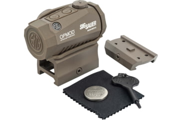 Image of SIG SAUER OPMOD Romeo5 Compact 1x20mm Red Dot Sight, 2 MOA Red Dot, 0.5 MOA ADJ, FDE, SOR52022