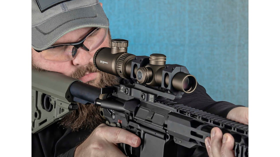 Vortex OPMOD Crossfire II Rifle Scope, 1-4x24mm, Second Focal Plane, V-Brite Reticle, FDE, CF2-31037-OP