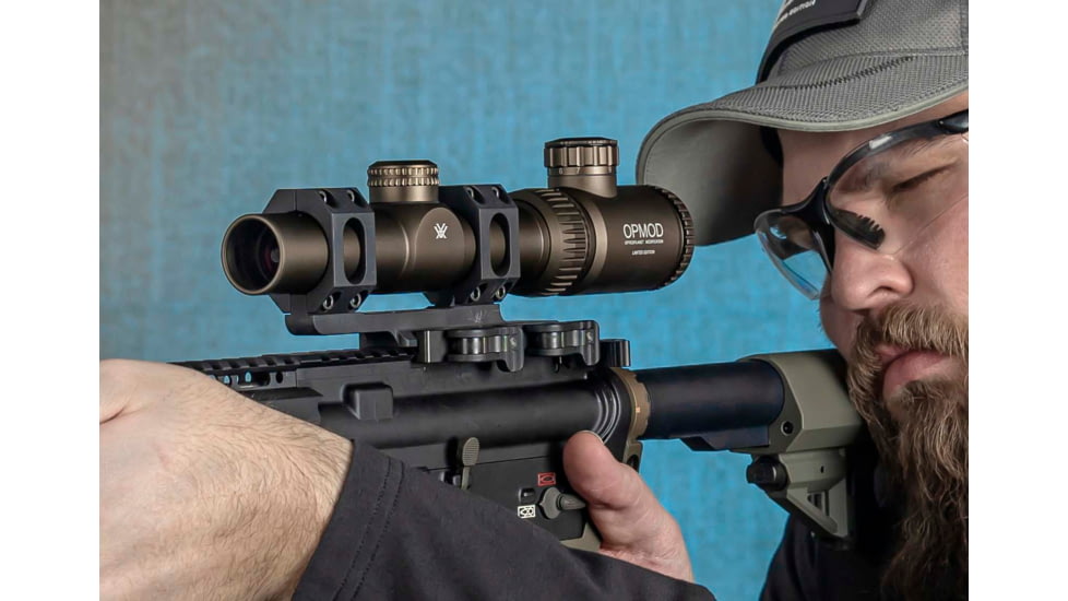 Vortex OPMOD Crossfire II Rifle Scope, 1-4x24mm, Second Focal Plane, V-Brite Reticle, FDE, CF2-31037-OP