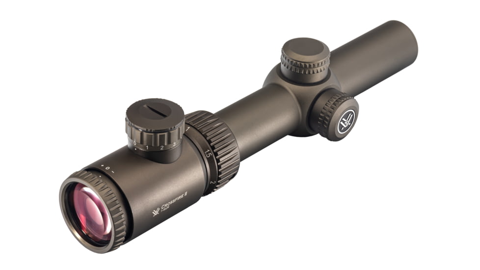 Vortex OPMOD Crossfire II Rifle Scope, 1-4x24mm, Second Focal Plane, V-Brite Reticle, FDE, CF2-31037-OP