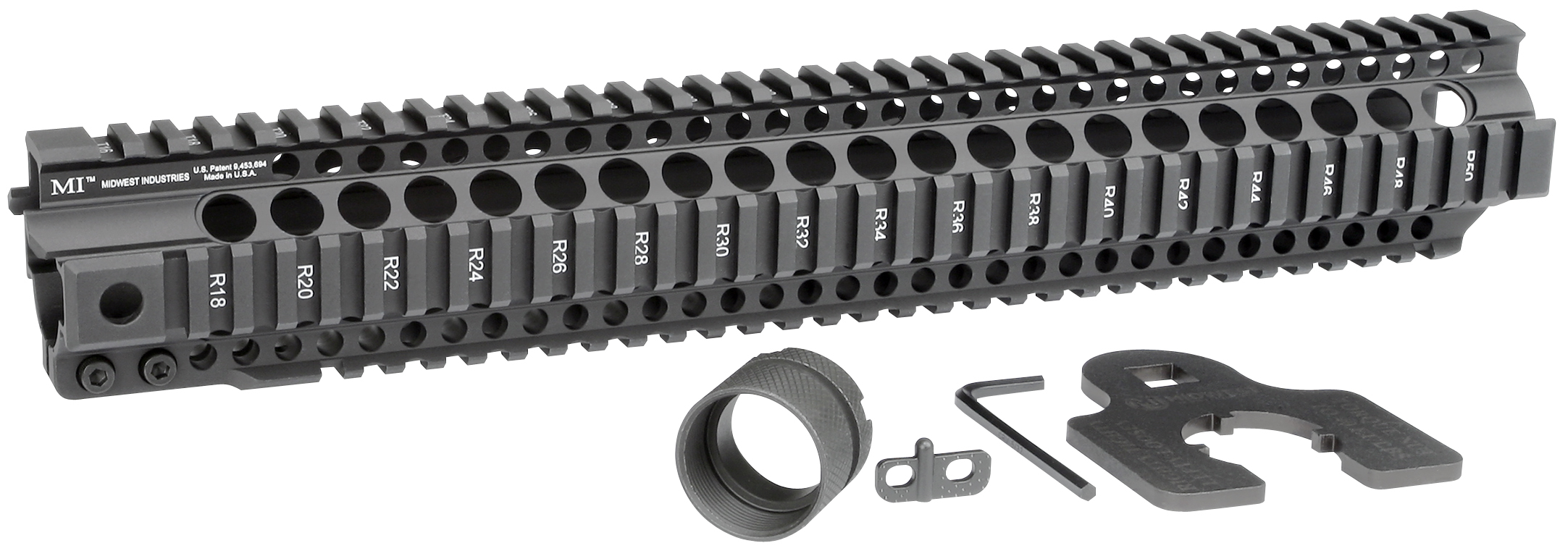 Midwest Industries 15in Combat Rail T-Series One Piece Free Float